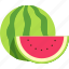 watermelon, with, sliced, cut, fruit, food, sweet 