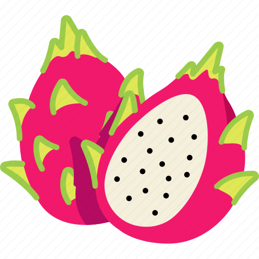 Dragon, fruit, with, half, cut, food, sweet icon - Download on Iconfinder
