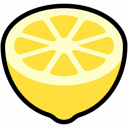 Citrus, food, fresh, fruit, half, lemon, sour icon - Download on Iconfinder