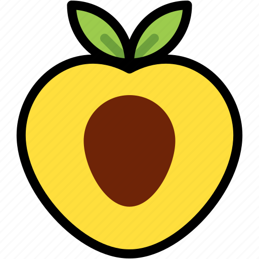 Fresh, fruit, half, juicy, organic, peach, sweet icon - Download on Iconfinder