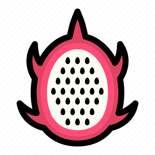 Half of dragonfruit, juicy, pitaya, succulent, tropical fruit icon - Download on Iconfinder