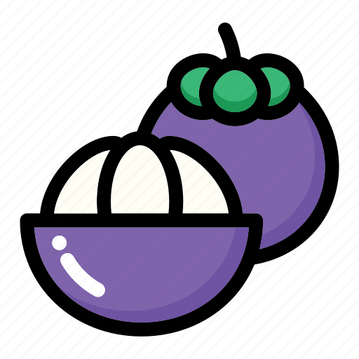 Food, fruit, half of mangosteen, mangosteen fruit, tropical icon - Download on Iconfinder