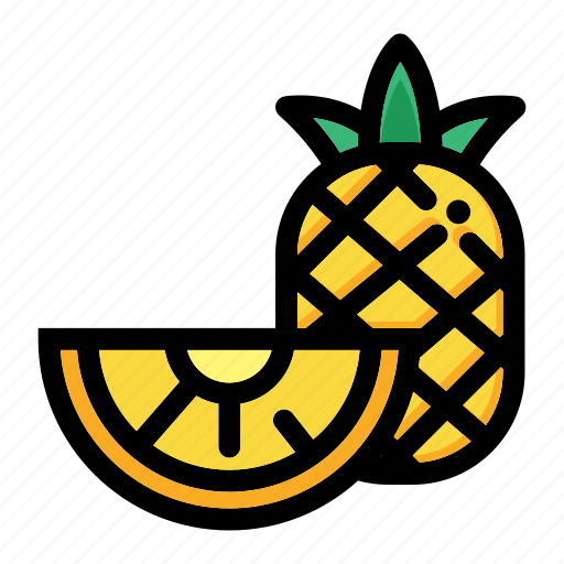 Fresh fruit, fruit, half of pineapple, pineapple fruit, tropical icon - Download on Iconfinder