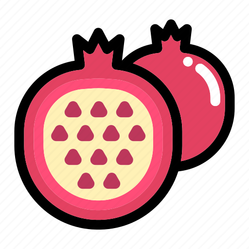 Fresh fruit, fruit, half of pomegranate, organic, pomegranate fruit icon - Download on Iconfinder