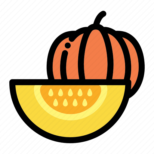 Half of pumpkin, healthy food, organic, vegan, vegetarian icon - Download on Iconfinder