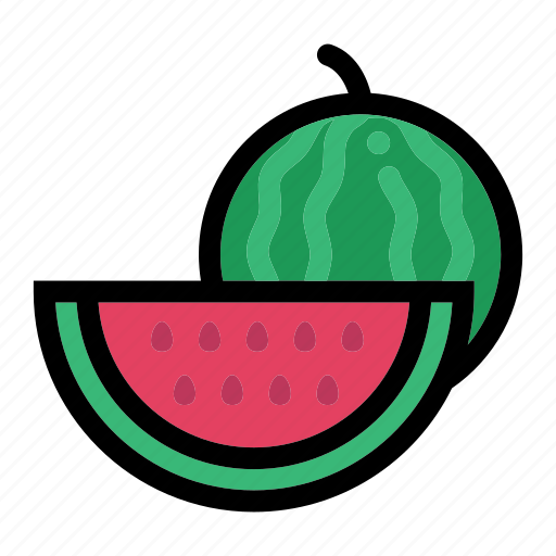 Half of watermelon, healthy food, organic, vegan, vegetarian icon - Download on Iconfinder