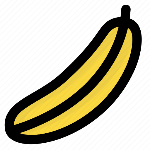 Banana, fruit, fresh, food, healthy, organic, vegetarian icon - Download on Iconfinder