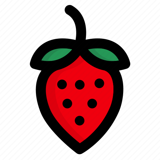 Strawberry, fruit, fresh, food, healthy, organic, vegetarian icon - Download on Iconfinder