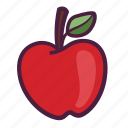 fruit, food, apple, healthy, leaf
