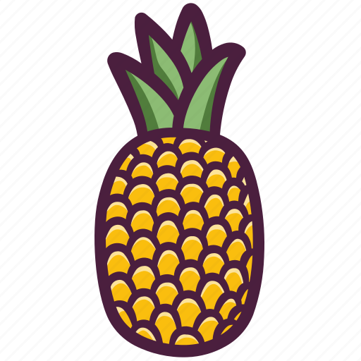 Fruit, food, pineapple, tropical, ananas, summer, leaves icon - Download on Iconfinder