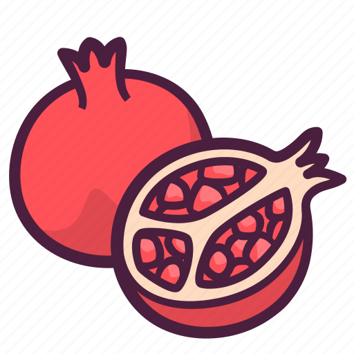 Fruit, food, pomegranate, seeds, half, slice icon - Download on Iconfinder