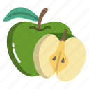 green, apple