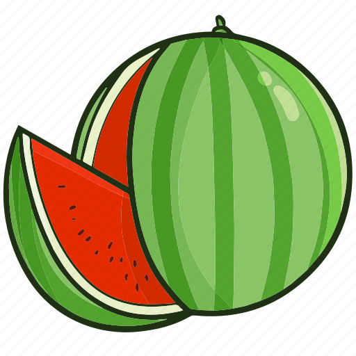 Watermelon, fruit, tropical, healthy, food, dessert, sweet icon - Download on Iconfinder