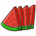watermelon, sliced, tropical, fruit, food, dessert, summer