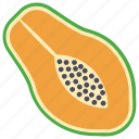 edible, fruit, healthy fruit, papaya, seed fruit
