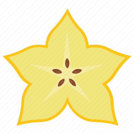 Carambola, fibre fruit, food, healthy diet, star fruit icon - Download on Iconfinder