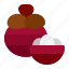 cooking, food, fresh, fruit, mangosteen icon, meal, vegetable 