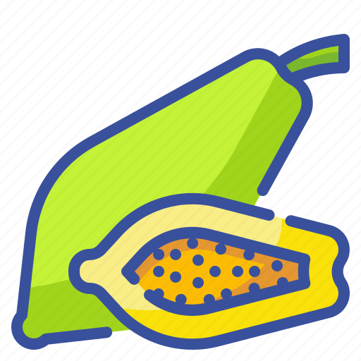 Food, fruit, organic, papaya, vegetarian icon - Download on Iconfinder