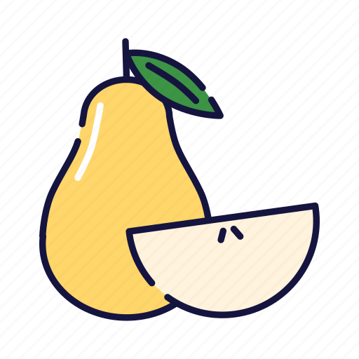 Dessert, filled, food, fresh, fruit, outline, pear icon - Download on Iconfinder