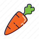 carrot, diet, filled, food, healthy, outline, vegetable