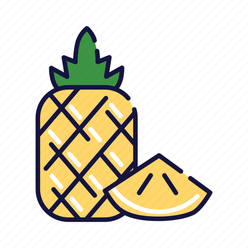 Diet, filled, fresh, fruit, juice, outline, pineapple icon - Download on Iconfinder
