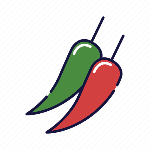 Chili, filled, hot, outline, spices, spicy, vegetable icon - Download on Iconfinder