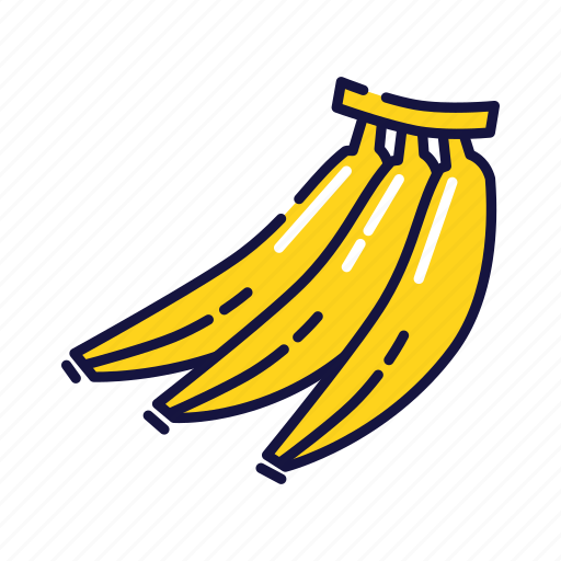 Banana, filled, food, fresh, fruit, outline, sweet icon - Download on Iconfinder
