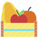 fruits, box