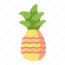 pineapple, fruit, tropical, food