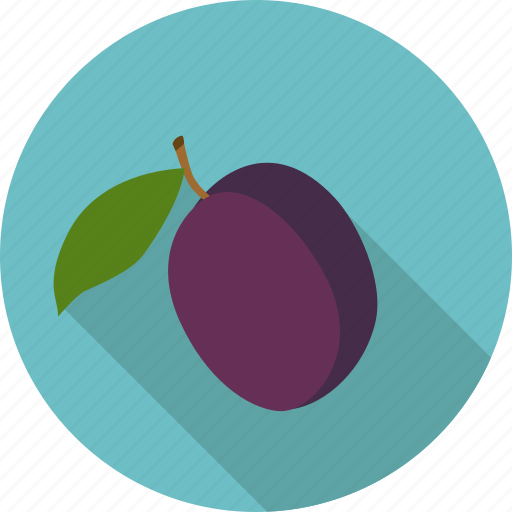 Food, leaf, drupe, plum, drupe fruit, fruit icon - Download on Iconfinder