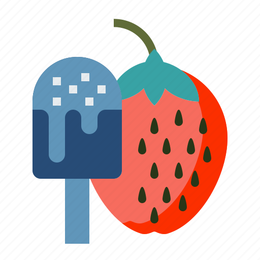 Strawberry, ice, cream, fruit, sweet, dessert icon - Download on Iconfinder