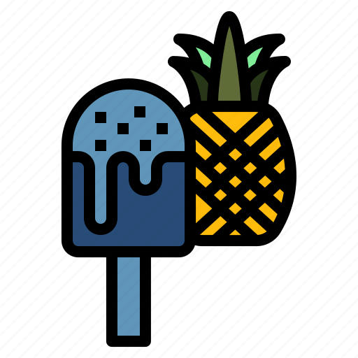 Pineapple, ice, cream, fruit, sweet, dessert icon - Download on Iconfinder