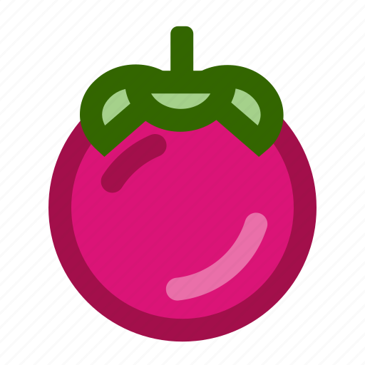 Fruits, mangosteen, mangosteenfruit, sweet, violet icon - Download on Iconfinder