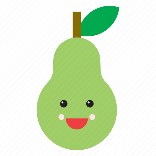 Cute, emoji, emoticon, face, food, fruit, pear icon - Download on Iconfinder
