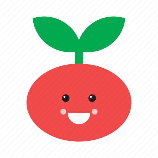 Cute, emoji, emoticon, face, food, tomato, vegetable icon - Download on Iconfinder