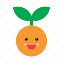 apricot, cute, emoji, emoticon, face, food, fruit 