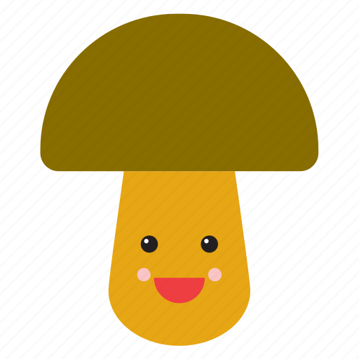Cute, emoji, emoticon, face, food, mushroom, vegetable icon - Download on Iconfinder
