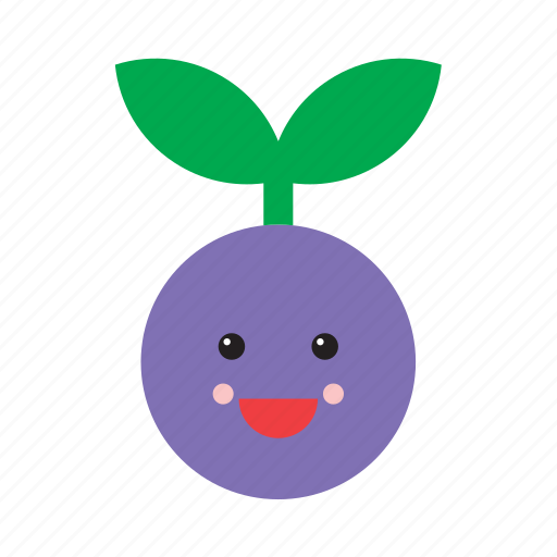 Cute, emoji, emoticon, face, food, fruit, plum icon - Download on Iconfinder