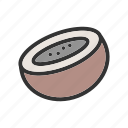 coconut, food, fresh, fruit, healthy, tropical, white