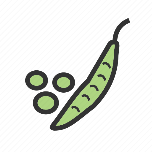 Food, fresh, green, healthy, natural, peas, pod icon - Download on Iconfinder