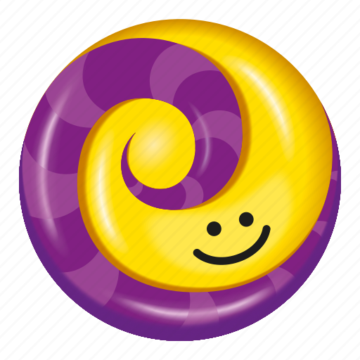 Candy, granadilla, lollipop, purple, yellow icon - Download on Iconfinder
