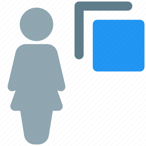 Single, woman, bring, to, front, document icon - Download on Iconfinder