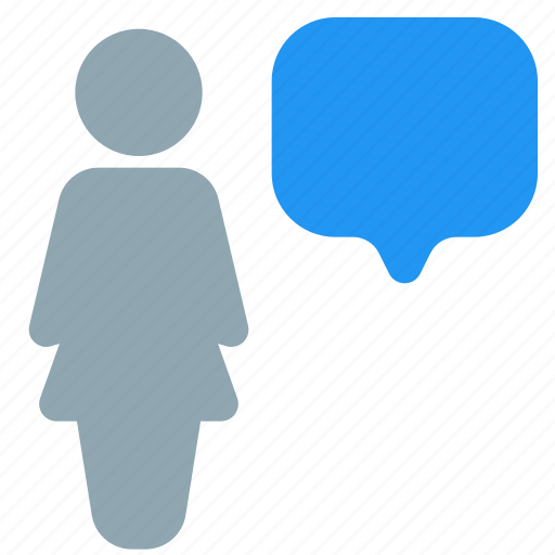 Single, woman, chat, message icon - Download on Iconfinder