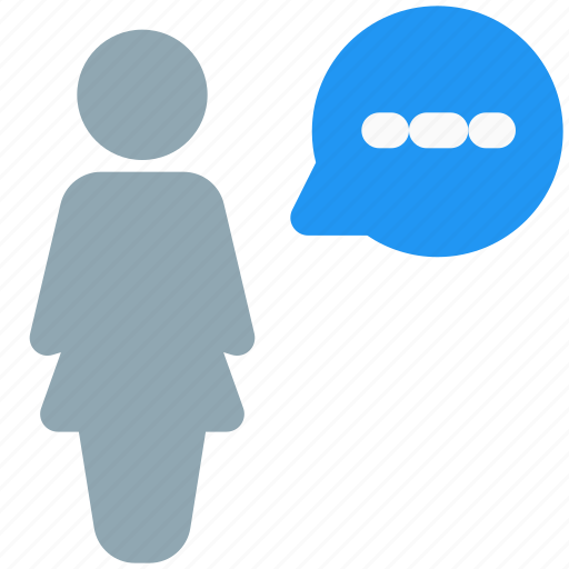 Single, woman, chat, chat bubble icon - Download on Iconfinder