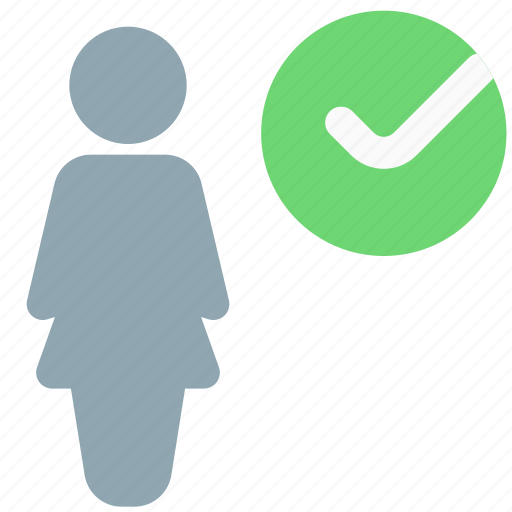 Single, woman, check, done, okay icon - Download on Iconfinder
