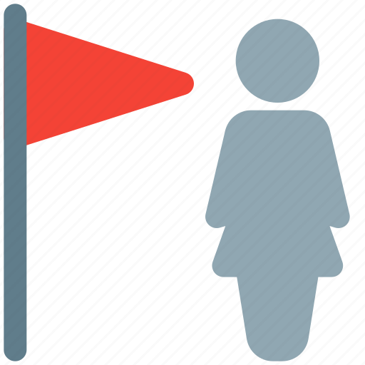 Single, woman, flag, mark icon - Download on Iconfinder