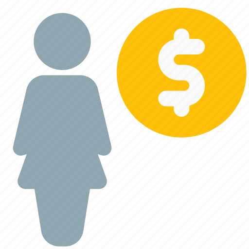 Single, woman, money, dollar icon - Download on Iconfinder