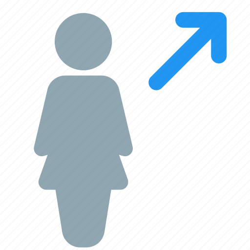 Single, woman, move, arrow icon - Download on Iconfinder