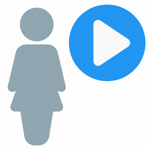 Single, woman, player, play icon - Download on Iconfinder