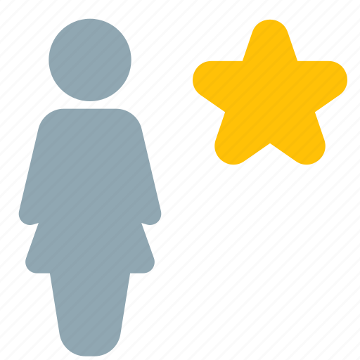 Single, woman, star, rating, ranking icon - Download on Iconfinder